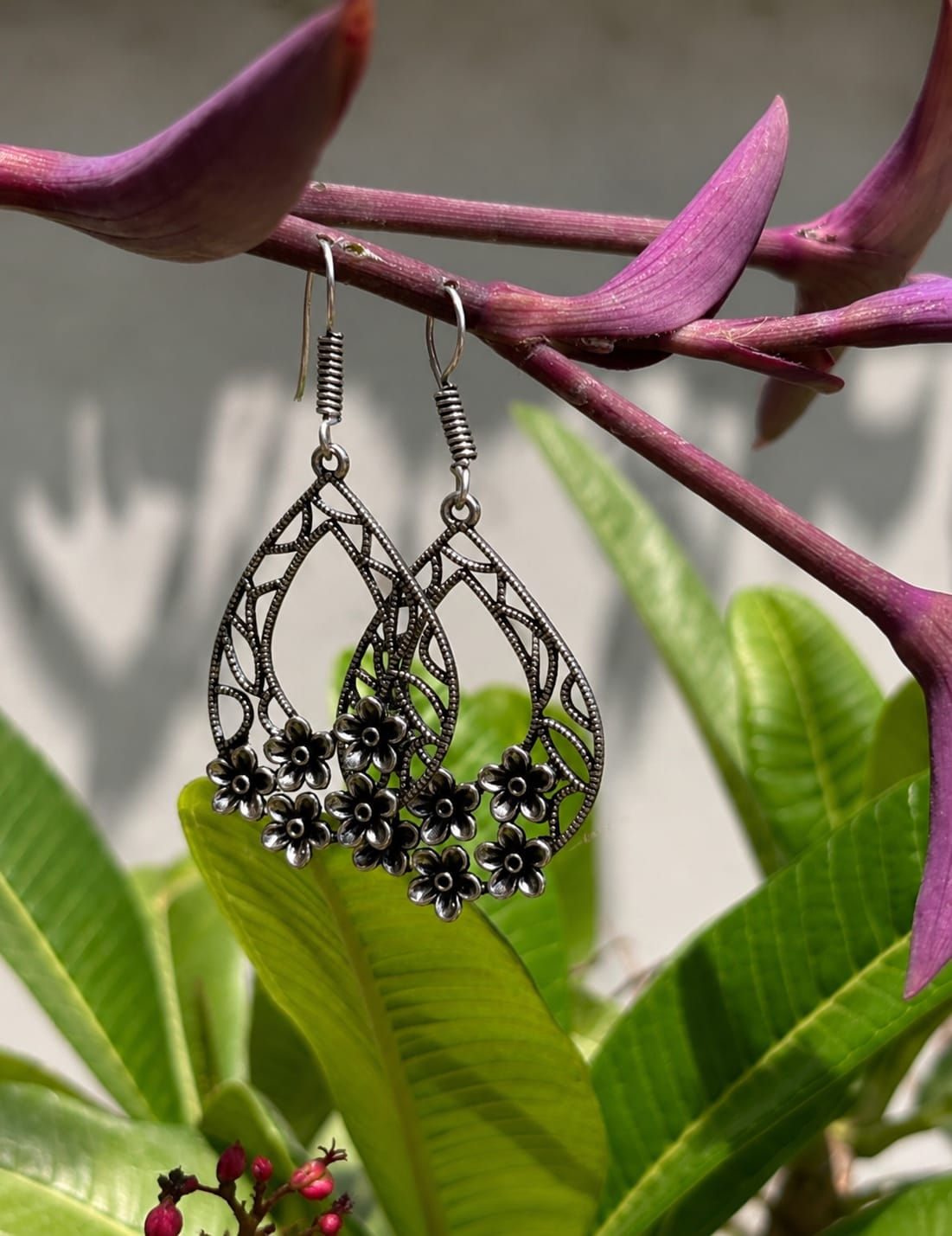 Floral Vine Drop Earrings