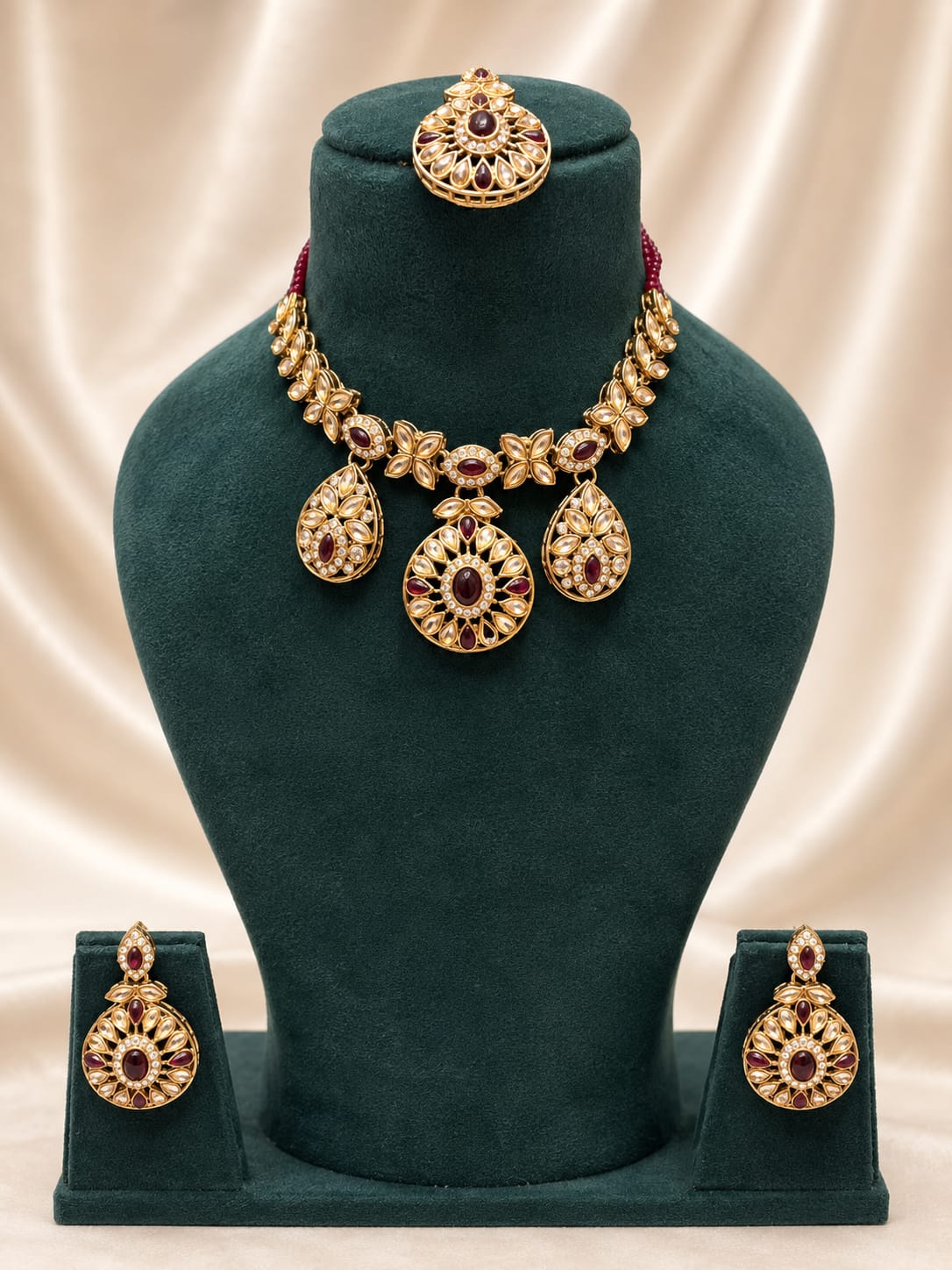 Crimson Petal Elegance Set