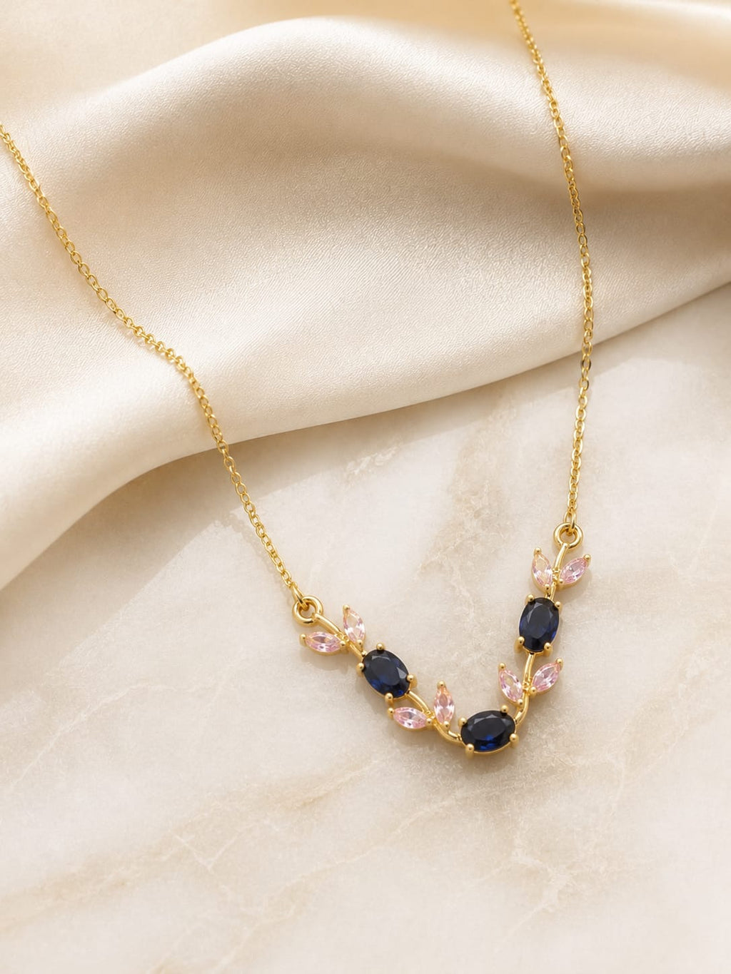 The Midnight Petal Cascade necklace
