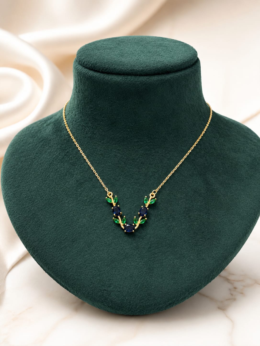 The Midnight Leaf Cascade Necklace