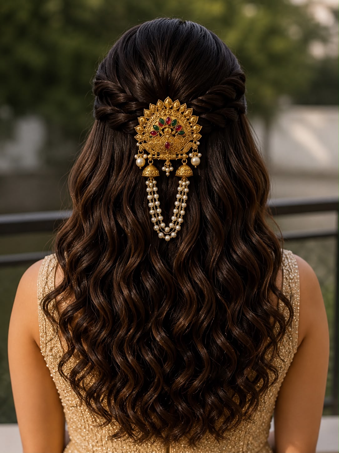 The Celestine Crown Hair Brooch