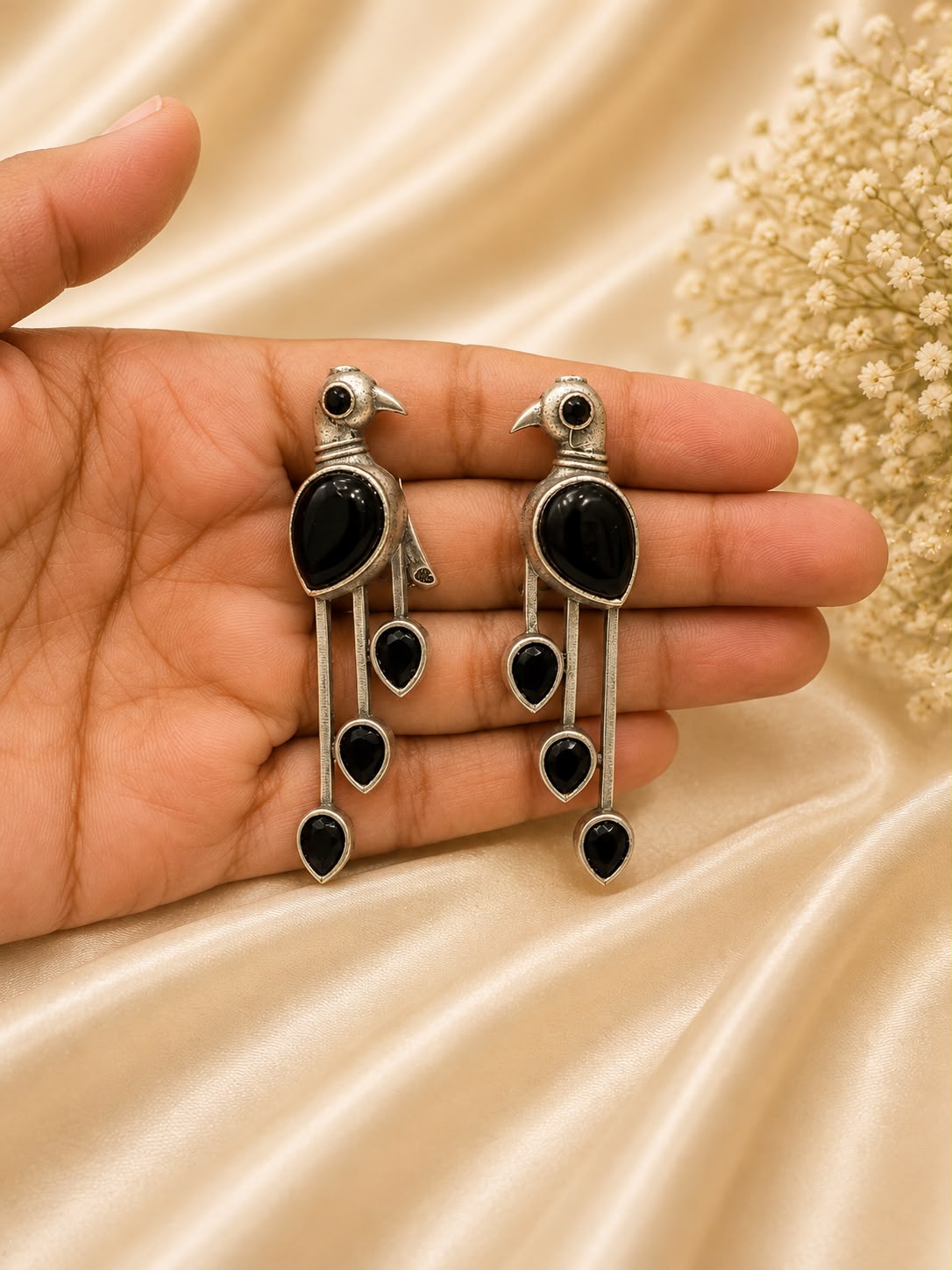 Raven Cascade Earrings