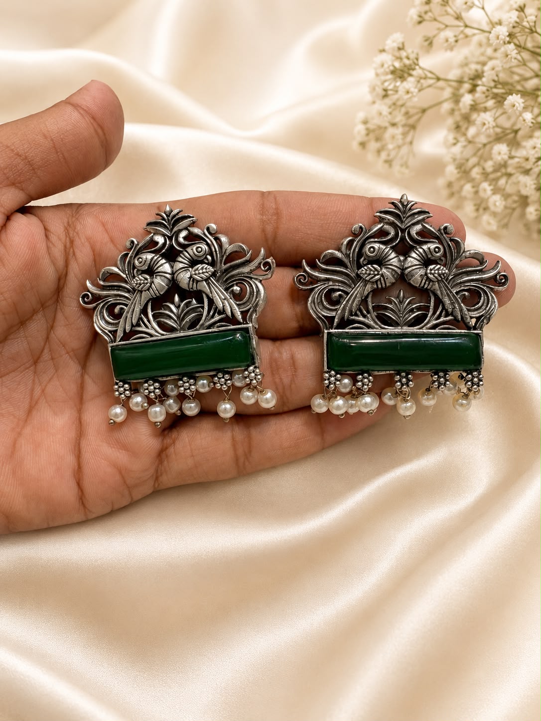 The Emerald Melody Earrings