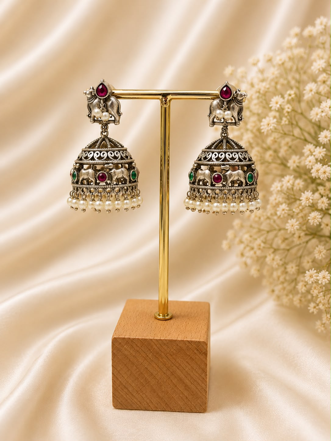 The Ruby Heritage Dome Earrings
