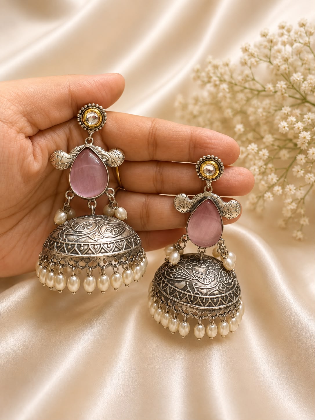 The Blush Heirloom Jhumkas