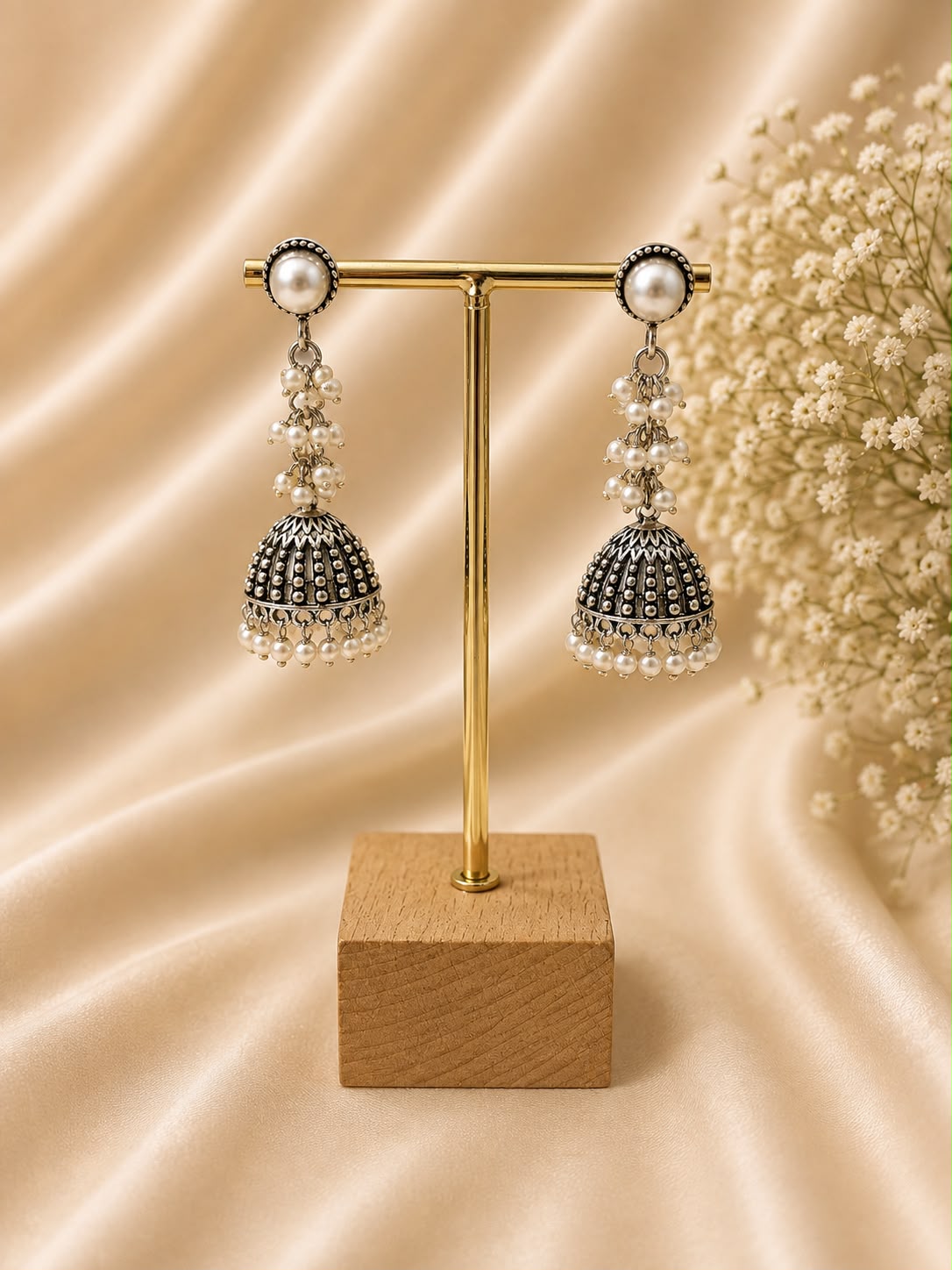 The Moonlight Elegance Jhumkas