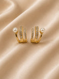 Celeste Pearl Orbit Earrings