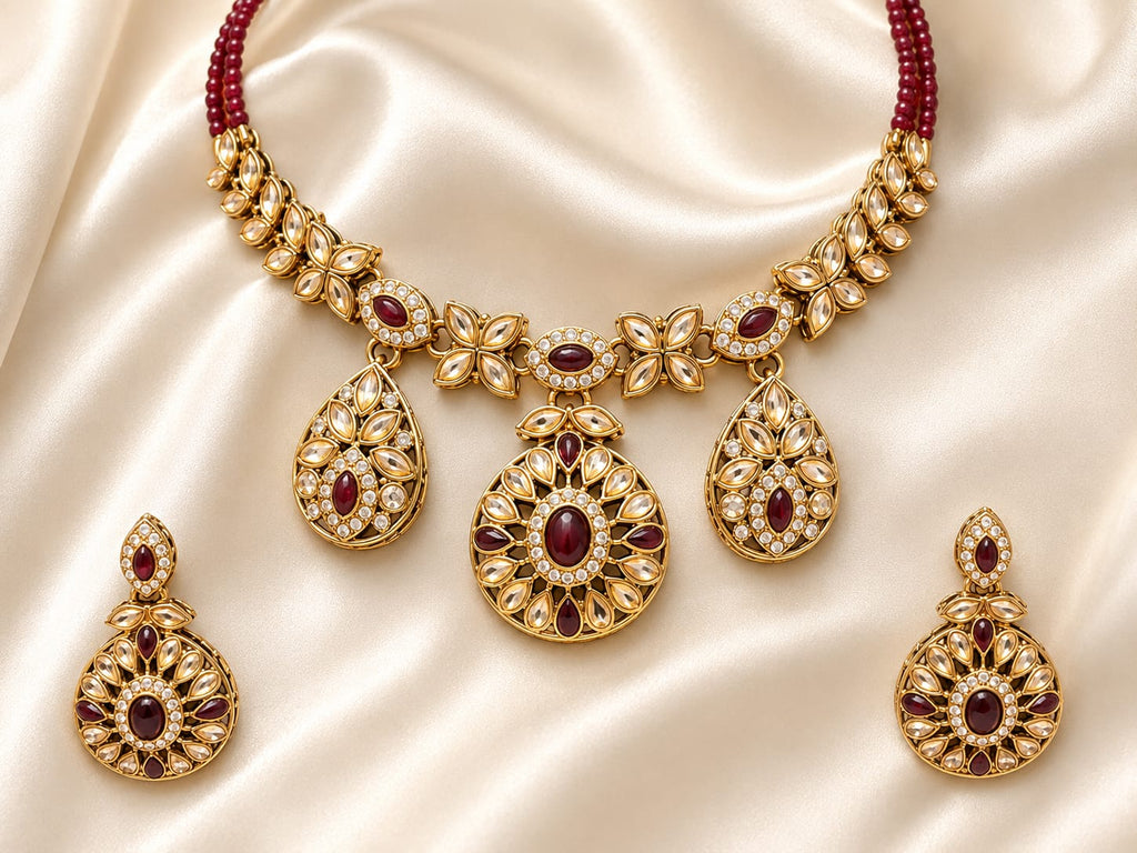 Crimson Petal Elegance Set