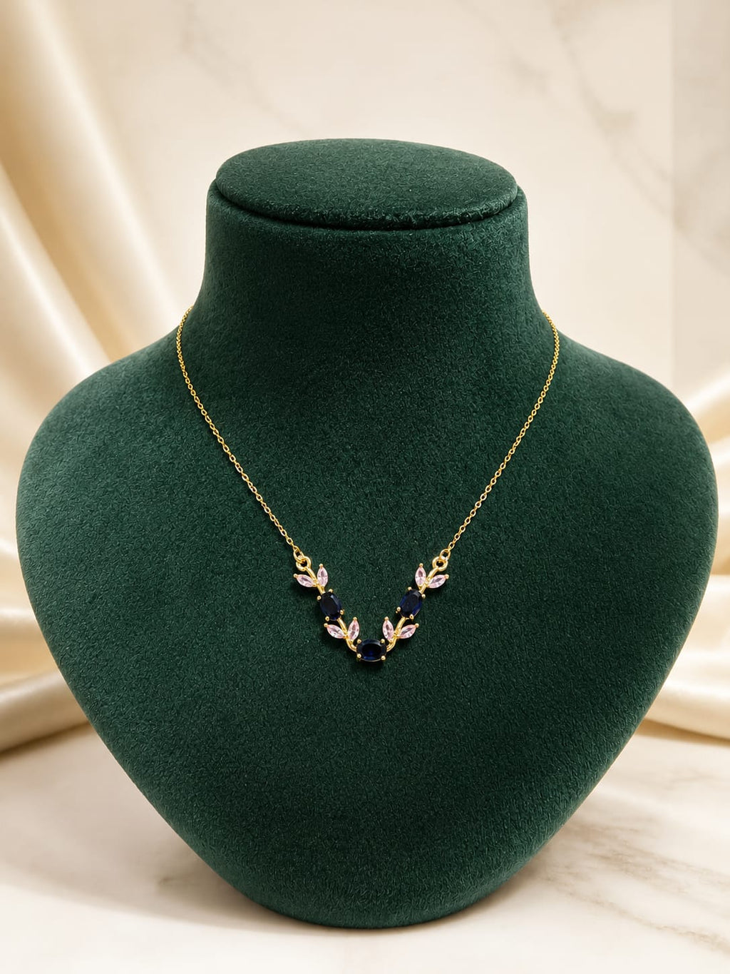 The Midnight Petal Cascade necklace
